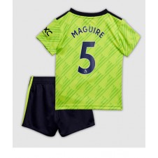 Manchester United Harry Maguire #5 Tredjeställ Barn 2022-23 Korta ärmar (+ Korta byxor)